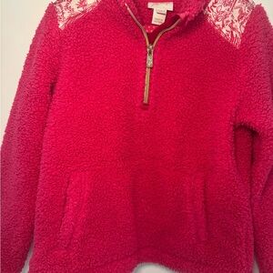 Lilly Pulitzer Vibrant Pink Fleece Pullover